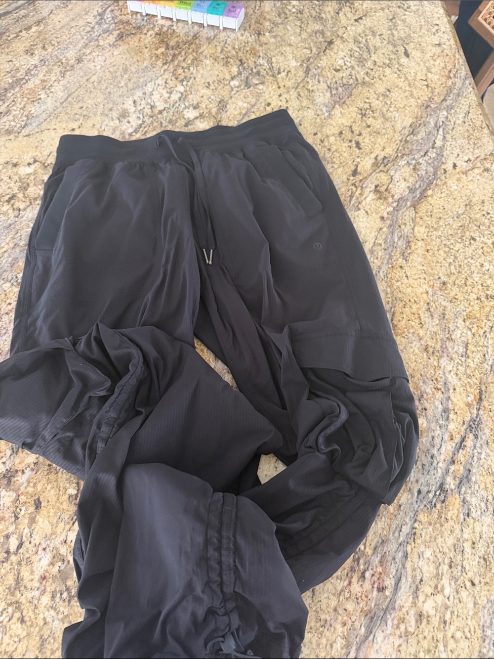 Lululemon women's small black cargo 
Joggers